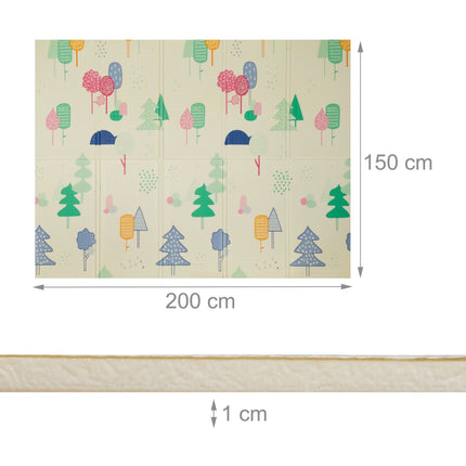 Faltbare Baby-Spielmatte – Design Sonne und Monde