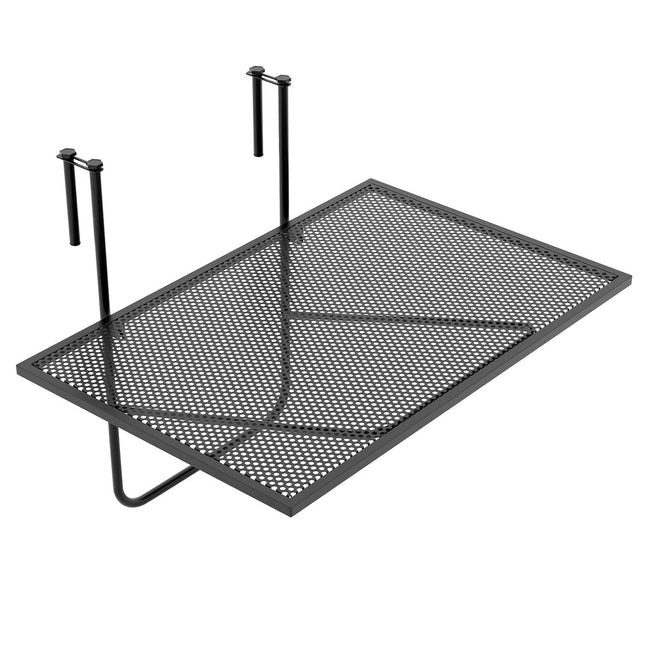 Table de balcon pliable - Table suspendue en métal, noire