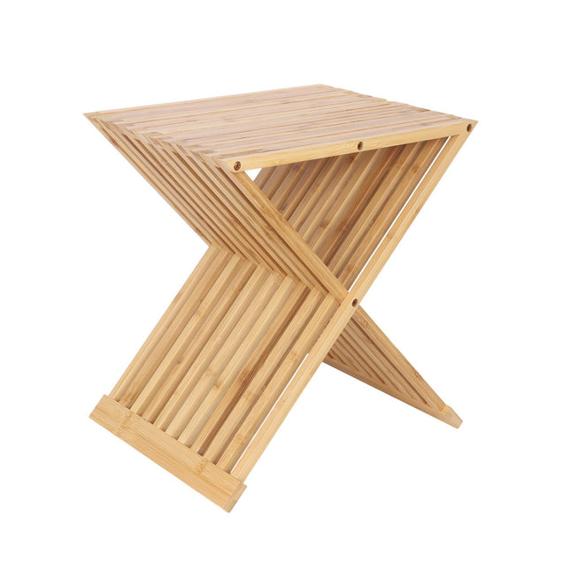 Support pliable en bambou pour plantes - Tabouret d'exposition multi-usage