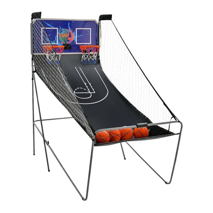 Zusammenklappbares Basketball-Arcade-Spiel mit 2 Körben, elektronische Punktanzeige