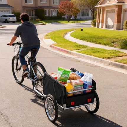 Remorque cargo pliable pour vélo avec housse imperméable