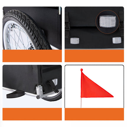 Remorque cargo pliable pour vélo avec housse imperméable