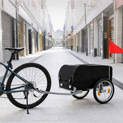 Remorque cargo pliable pour vélo avec housse imperméable