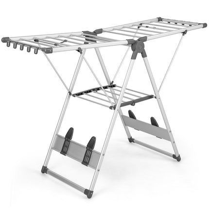 Séchoir à linge pliable, hauteur réglable, 21 tiges