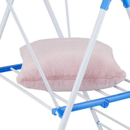 Séchoir à linge pliable avec 2 ailes et porte-chaussures