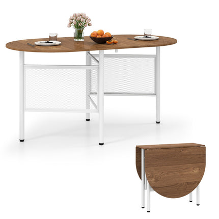 Klappbarer Esstisch für 6-8 Personen, platzsparendes ovales Design