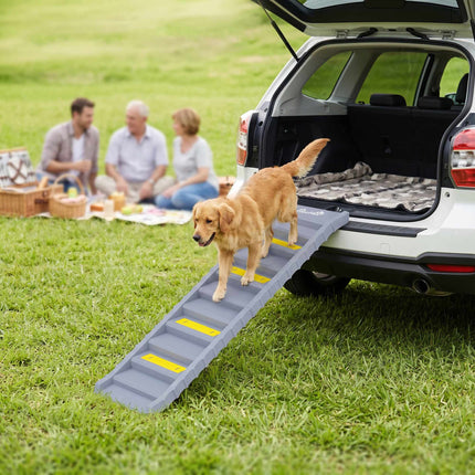 Rampe pliable pour chien à 10 marches, antidérapante, 154 x 40 cm, capacité de charge 25 kg