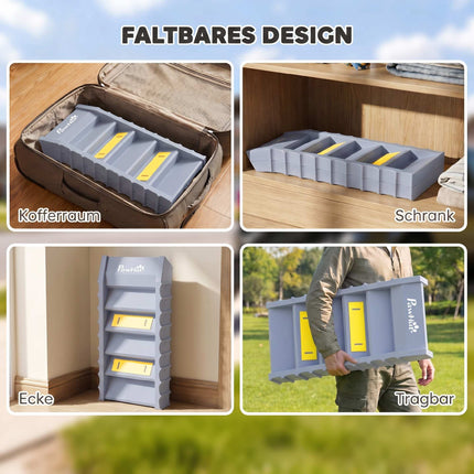 Rampe pliable pour chien à 10 marches, antidérapante, 154 x 40 cm, capacité de charge 25 kg