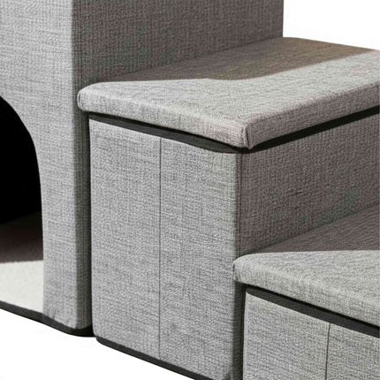 Escalier pliable pour chien, 3 marches avec rangement