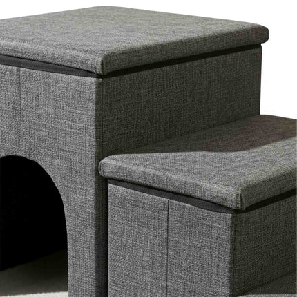 Escalier pliable pour chien, 3 marches avec rangement