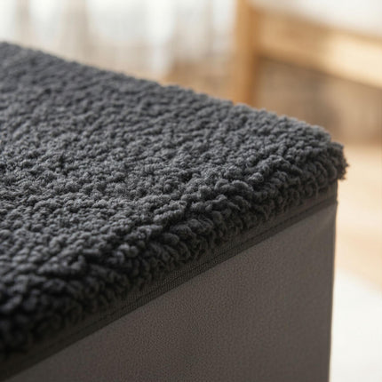 Escabeau pliable pour chien avec rangement, taille moyenne, gris