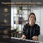 Clavier électronique pliable pliable avec 88 touches lumineuses clavier numérique clavier numérique noir