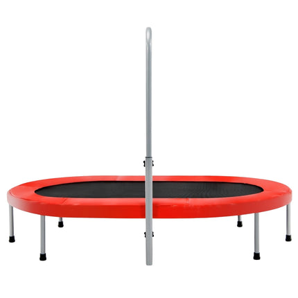Zusammenklappbares Fitness-Trampolin mit verstellbarem Griff, Rot, 150 kg Tragkraft
