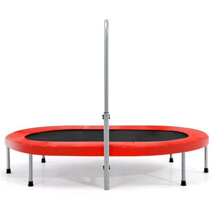 Zusammenklappbares Fitness-Trampolin mit verstellbarem Griff, Rot, 150 kg Tragkraft