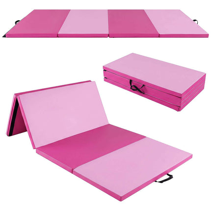 Faltbare Gymnastikmatte, Dunkelrosa, 240 x 120 x 5 cm, EPE-Schaum