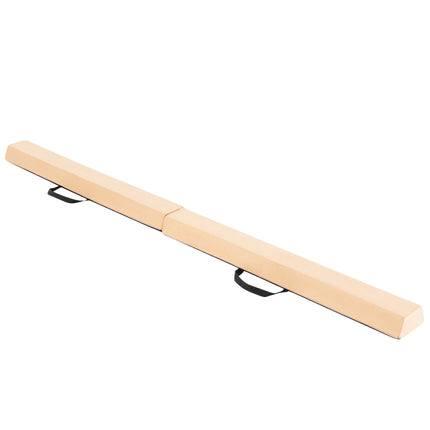 Poutre d'équilibre pliable pour la gymnastique, 210 cm, antidérapante, beige