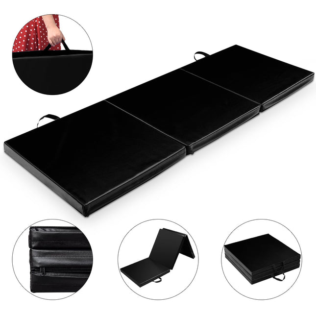 Tapis de gymnastique pliable, 183 x 61 x 5 cm, portable et facile à nettoyer