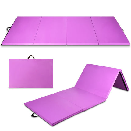 Tapis de gymnastique pliable, 240 x 116 x 5 cm, violet