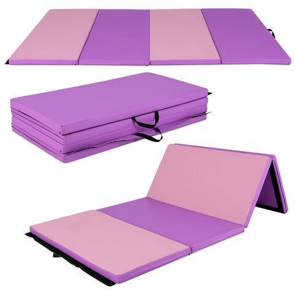 Klappbare Gymnastikmatte, 240x116x5 cm, Lila/Pink