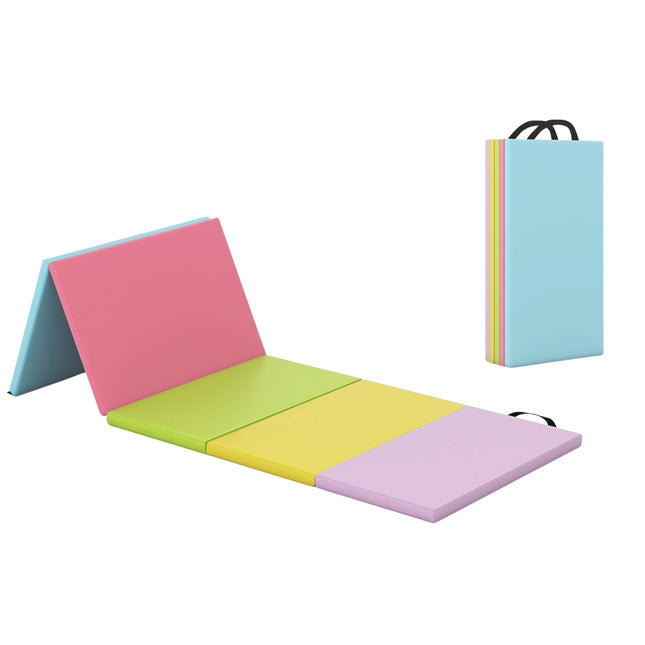 Tapis de gymnastique pliable en polyuréthane, 200 x 75 cm, facile à transporter