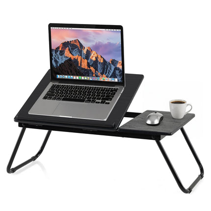 Table d'ordinateur portable pliable à angles réglables, MDF et métal