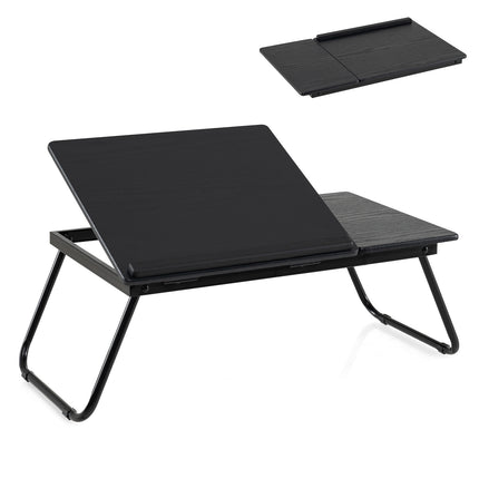 Table d'ordinateur portable pliable à angles réglables, MDF et métal