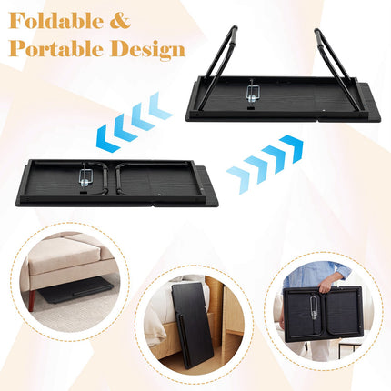 Table d'ordinateur portable pliable à angles réglables, MDF et métal