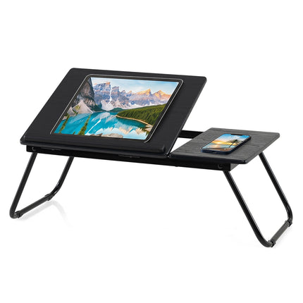 Table d'ordinateur portable pliable à angles réglables, MDF et métal