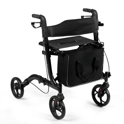 Faltbarer Rollator aus leichtem Aluminium, höhenverstellbar