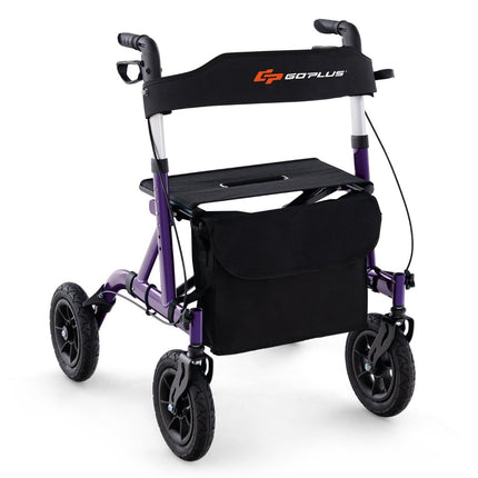 Déambulateur pliable et léger avec siège, aluminium, capacité de charge de 136 kg