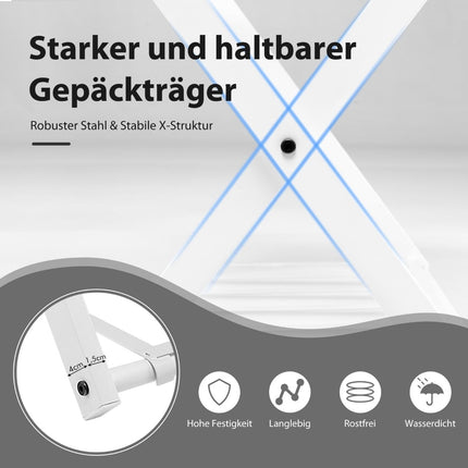 Faltbares Kofferablagen-Set, 2-stöckig, Eisen, 60kg Tragkraft