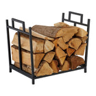 Porte-bûches pliable en métal - Rangement du bois de chauffage peu encombrant