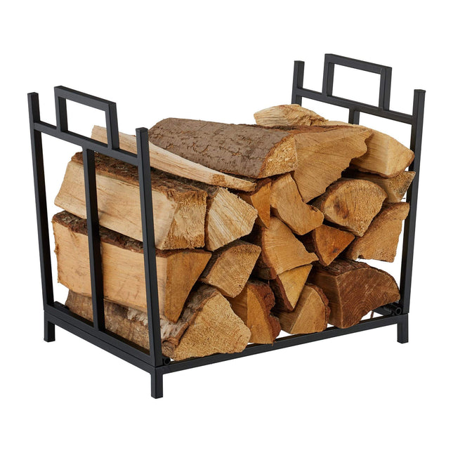 Porte-bûches pliable en métal - Rangement du bois de chauffage peu encombrant