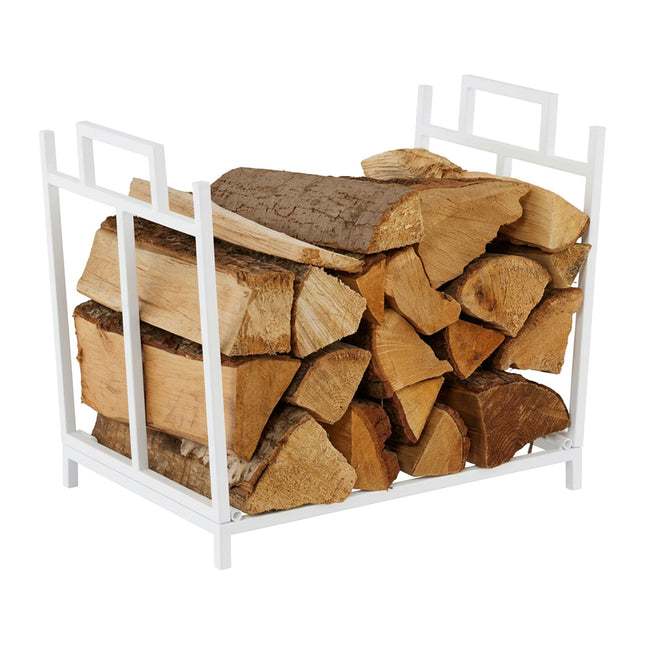 Range-bûches pliable en métal - Rangement du bois de chauffage peu encombrant