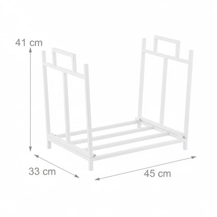 Range-bûches pliable en métal - Rangement du bois de chauffage peu encombrant