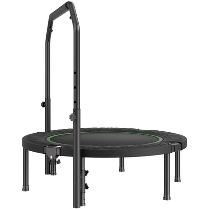 Foldable Mini Trampoline, 40-Inch, 330-Lb, Adjustable Handle