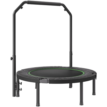 Foldable Mini Trampoline, 40-Inch, 330-Lb, Adjustable Handle