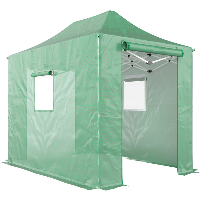 Serre pliable et escamotable, 295 x 200 x 270 cm, protection UV