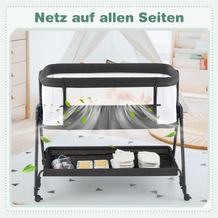 Lit bébé portable pliable à hauteur réglable