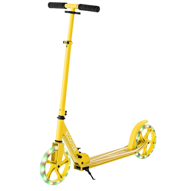 Trottinette pliable supportant jusqu'à 110 kg, 2 roues LED, hauteur réglable