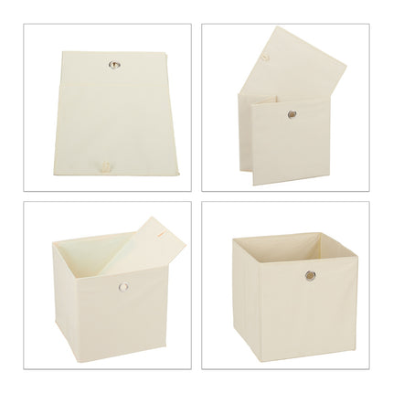 Paniers de rangement pliables, lot de 4, organiseurs en tissu