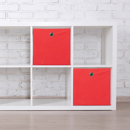 Paniers de rangement pliables, lot de 4, avec trous de préhension