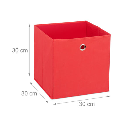 Paniers de rangement pliables, lot de 4, avec trous de préhension
