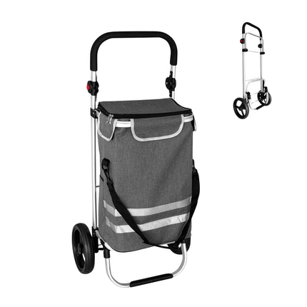 Chariot de courses pliable, 45 L, sac isotherme, capacité de 35 kg