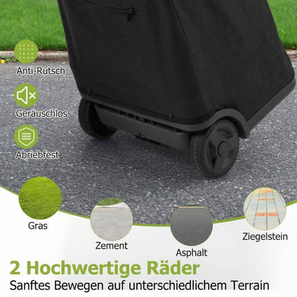 Chariot de courses pliable, capacité 50 L, poignée réglable