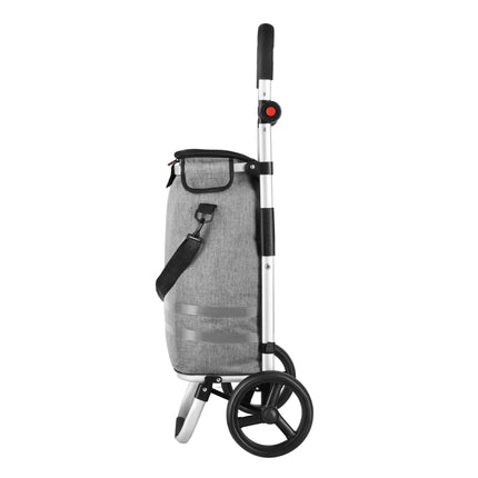 Chariot de courses pliable 50 L, gris, isolation thermique