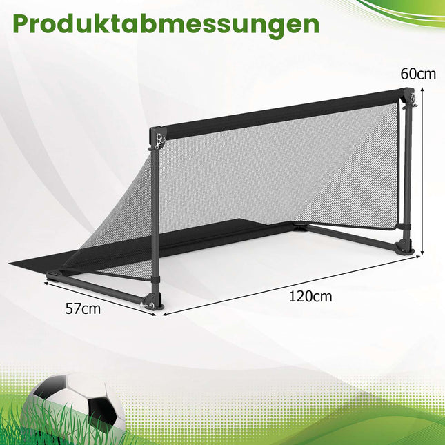 But de football pliable 120 x 57 x 60 cm, structure métallique, filet en PE