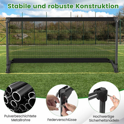 Zusammenklappbares Fußballtor 150x71x76cm Metallrahmen PE-Netz