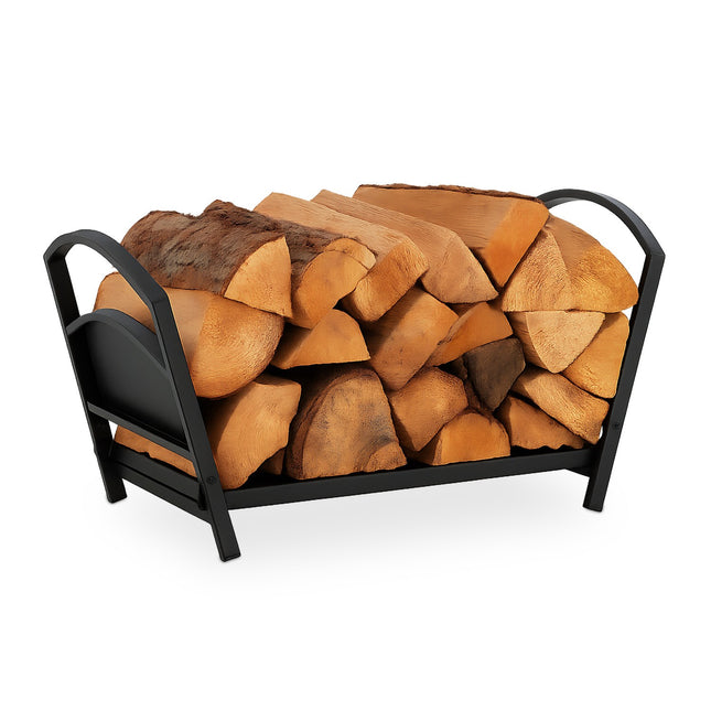 Panier à bois de chauffage pliable en acier avec poignées