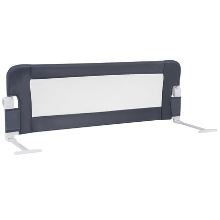 Barrière de lit pliable pour enfant avec sangles réglables, 121 x 40,5 x 42 cm, gris